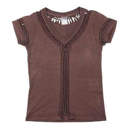 Number (N)ine AW02 "Nowhere Man" Braided Lace Up Tee