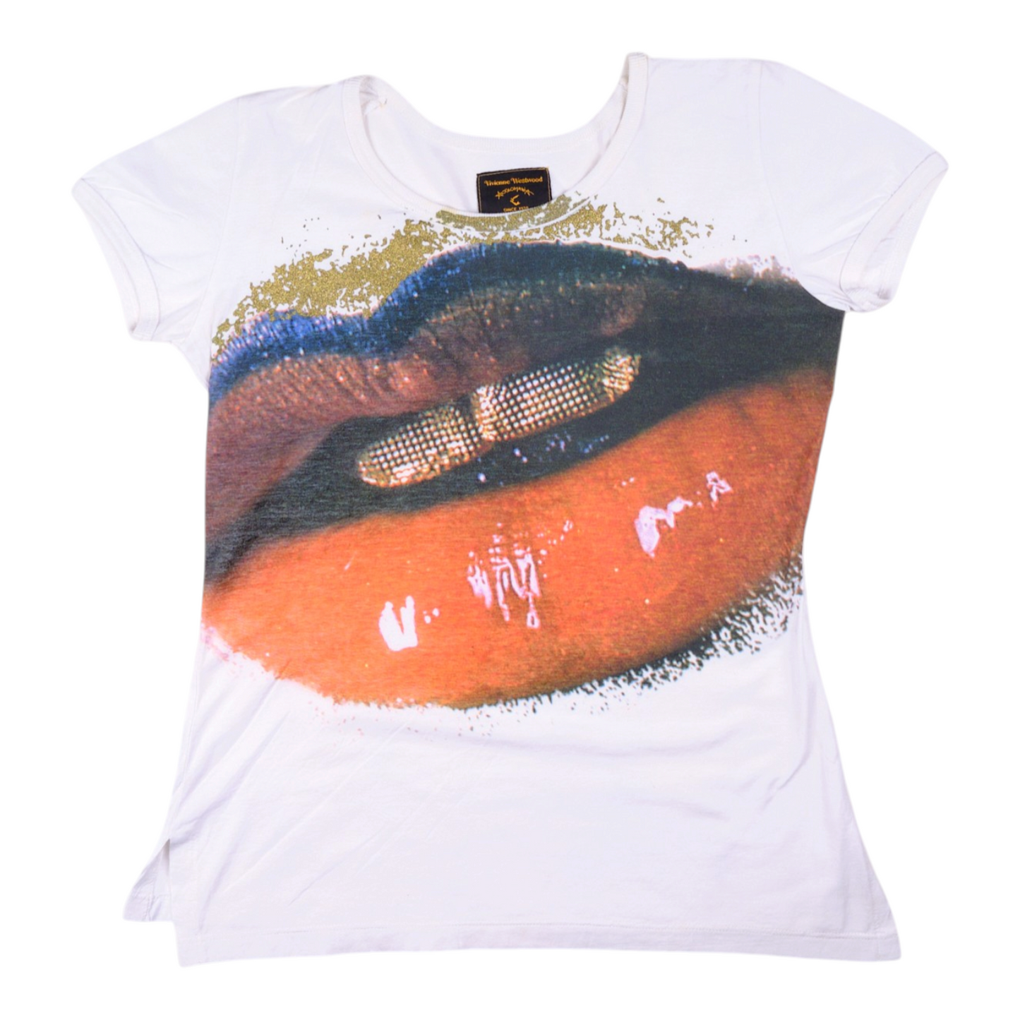 Vivienne Westwood Anglomania Lips White Tee