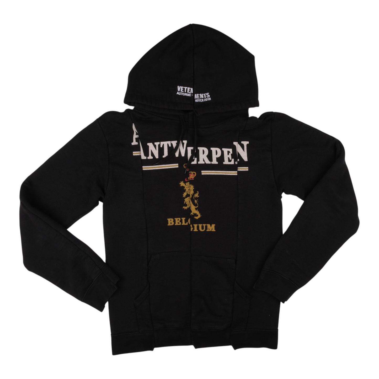 Vetements AW18 "Antwerpen" Reconstructed Black Hoodie