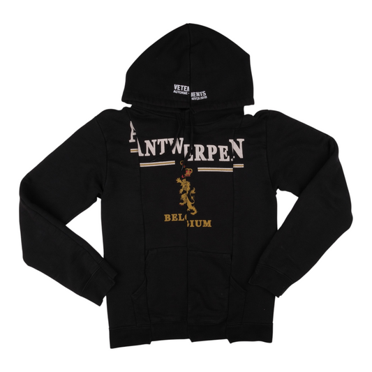 Vetements AW18 "Antwerpen" Reconstructed Black Hoodie