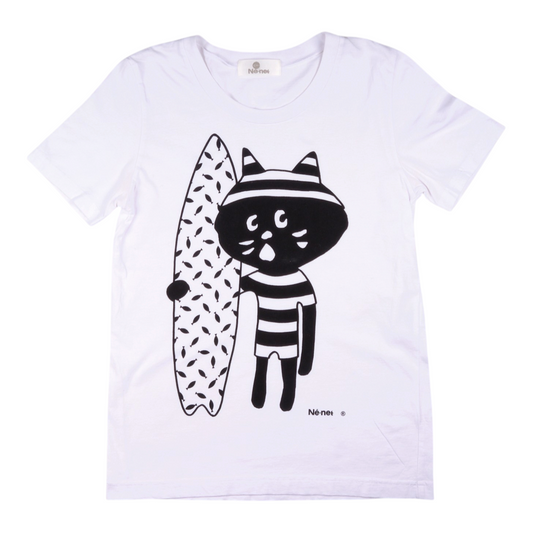 Né-net Surfer Graphic White Tee