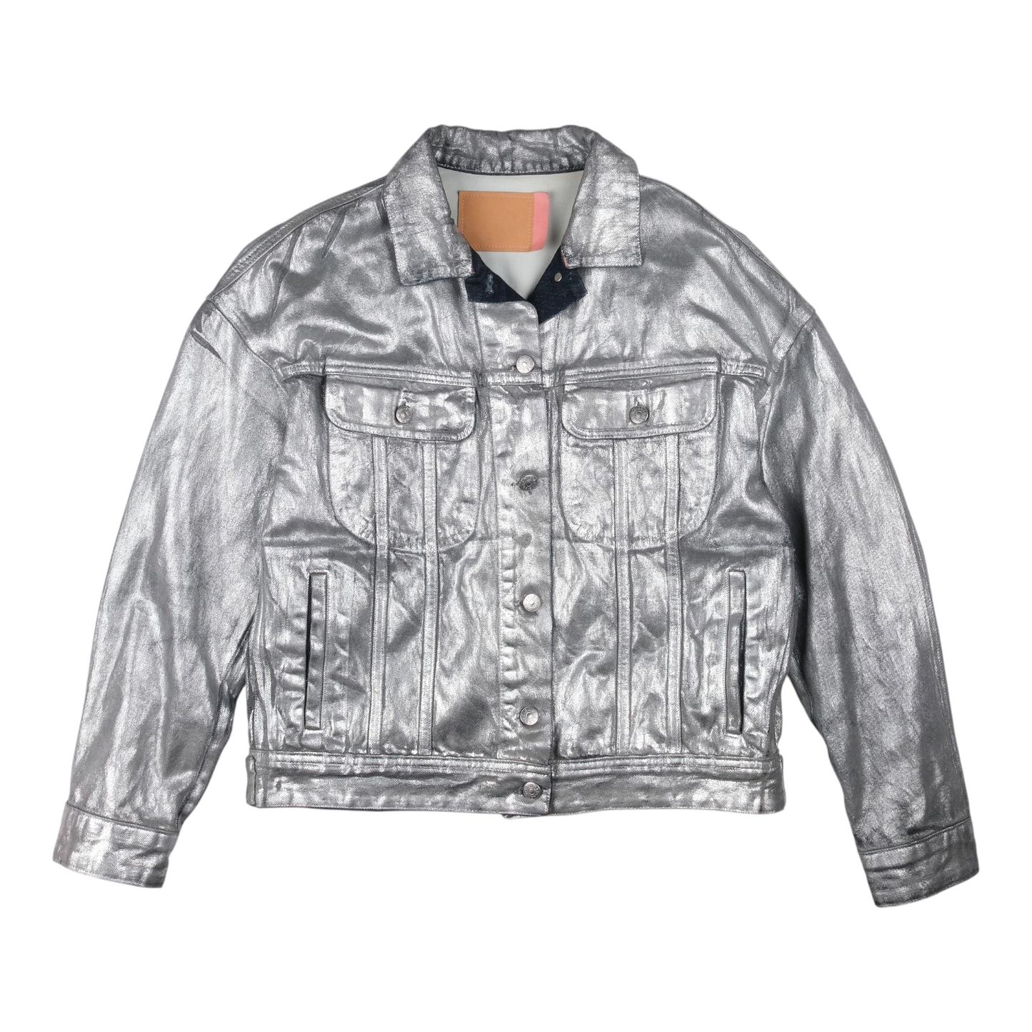 Acne Studios Lamp Silver Metallic Denim Jacket