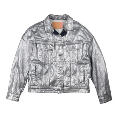 Acne Studios Lamp Silver Metallic Denim Jacket