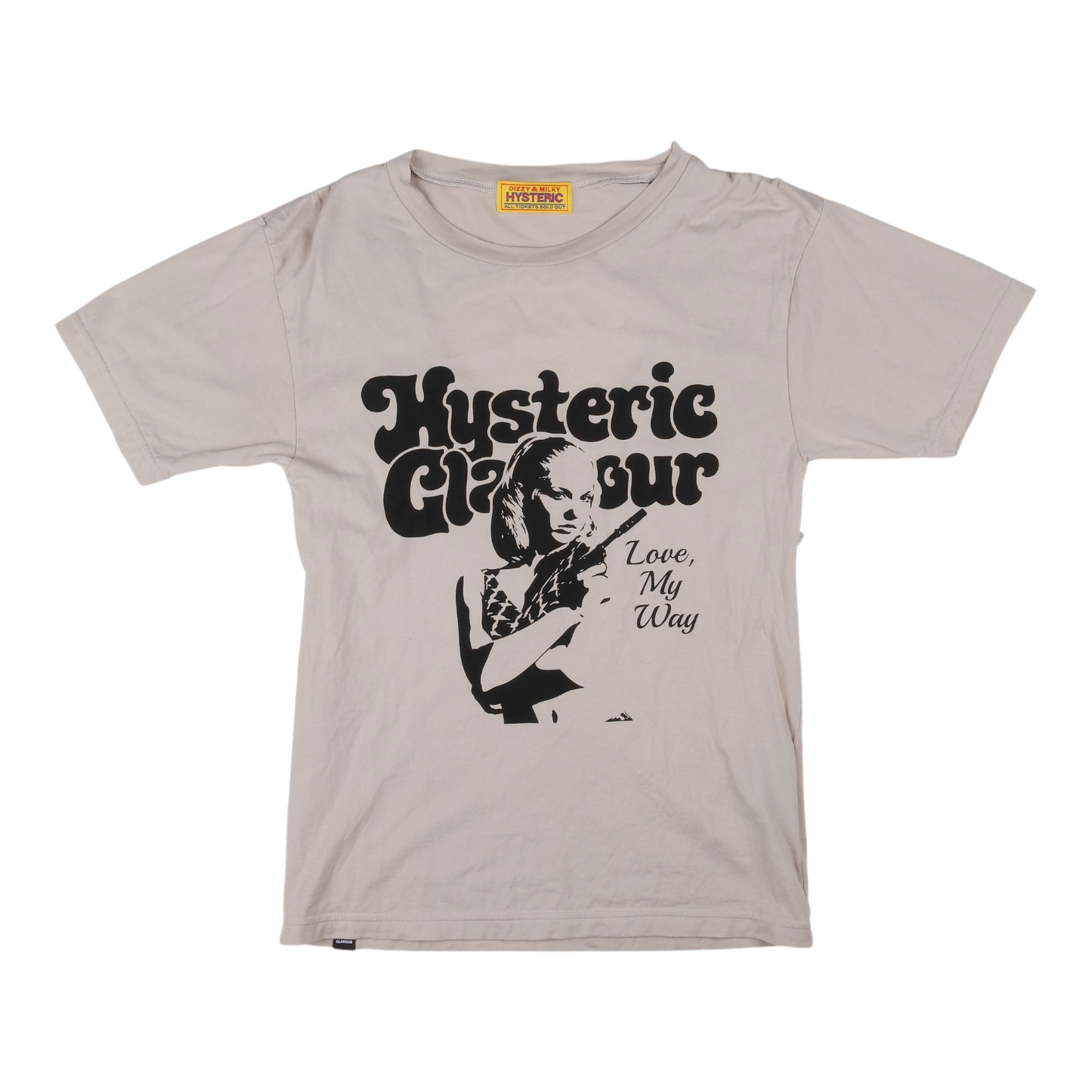 Hysteric Glamour "Love, My Way" Cut-Out Tee Beige