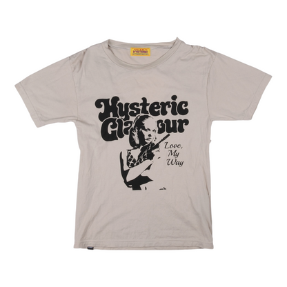 Hysteric Glamour "Love, My Way" Cut-Out Tee Beige