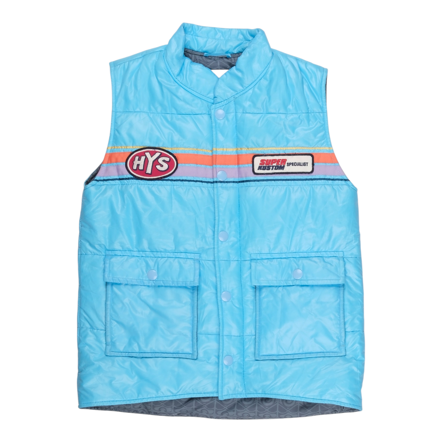 Hysteric Glamour "Super Kustom Specialist" Blue Puffer Gilet