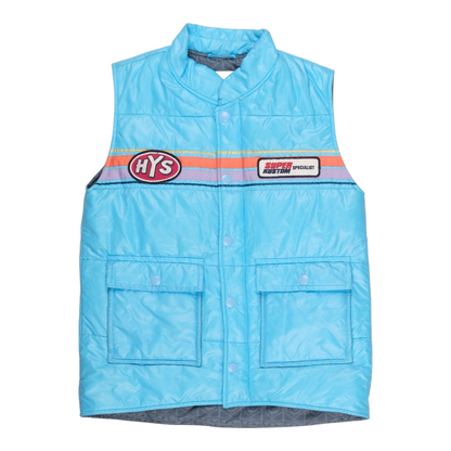 Hysteric Glamour "Super Kustom Specialist" Blue Puffer Gilet