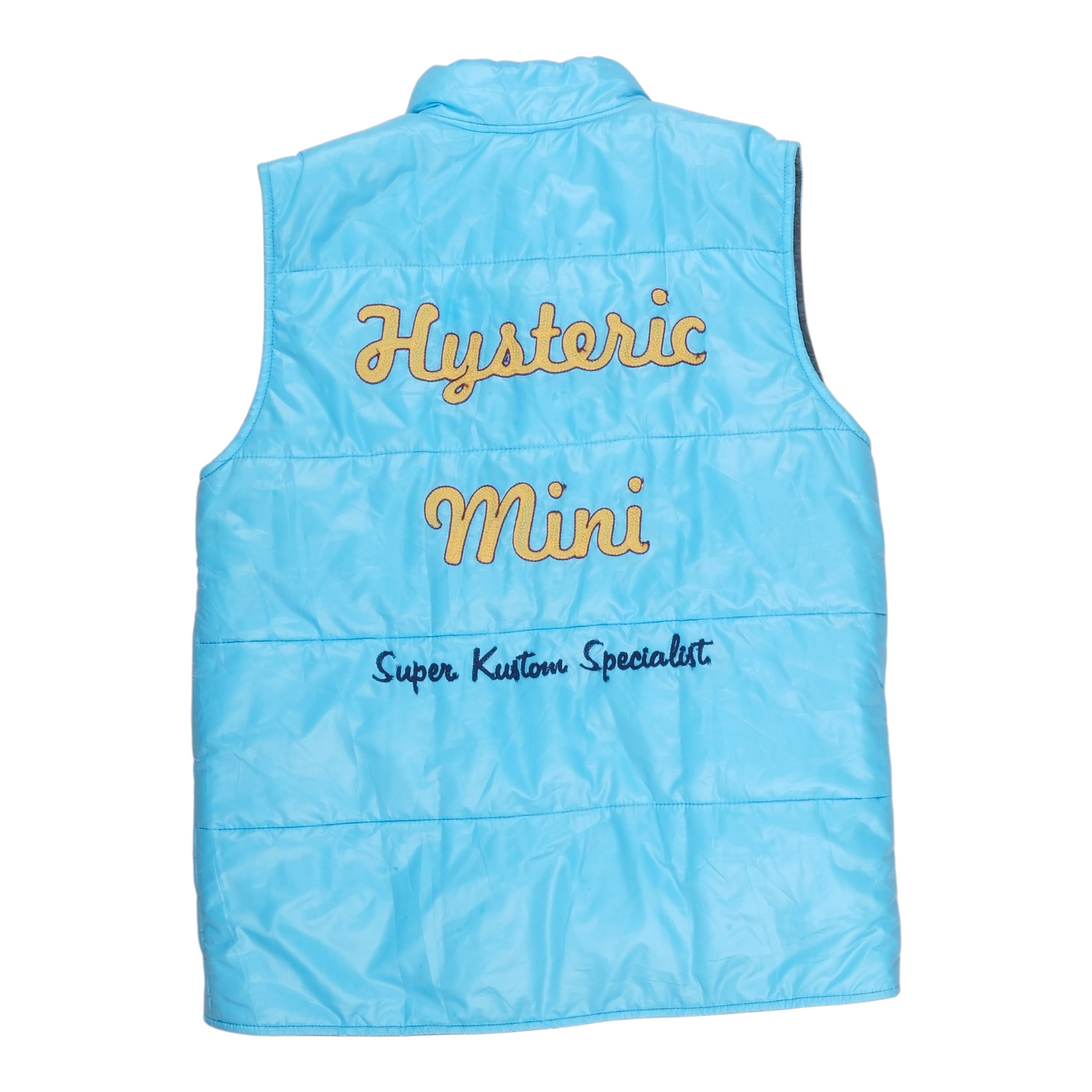Hysteric Glamour "Super Kustom Specialist" Blue Puffer Gilet
