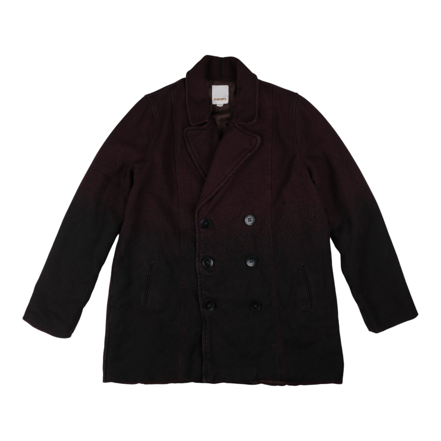 Diesel Double-Breasted Burgundy Blazer