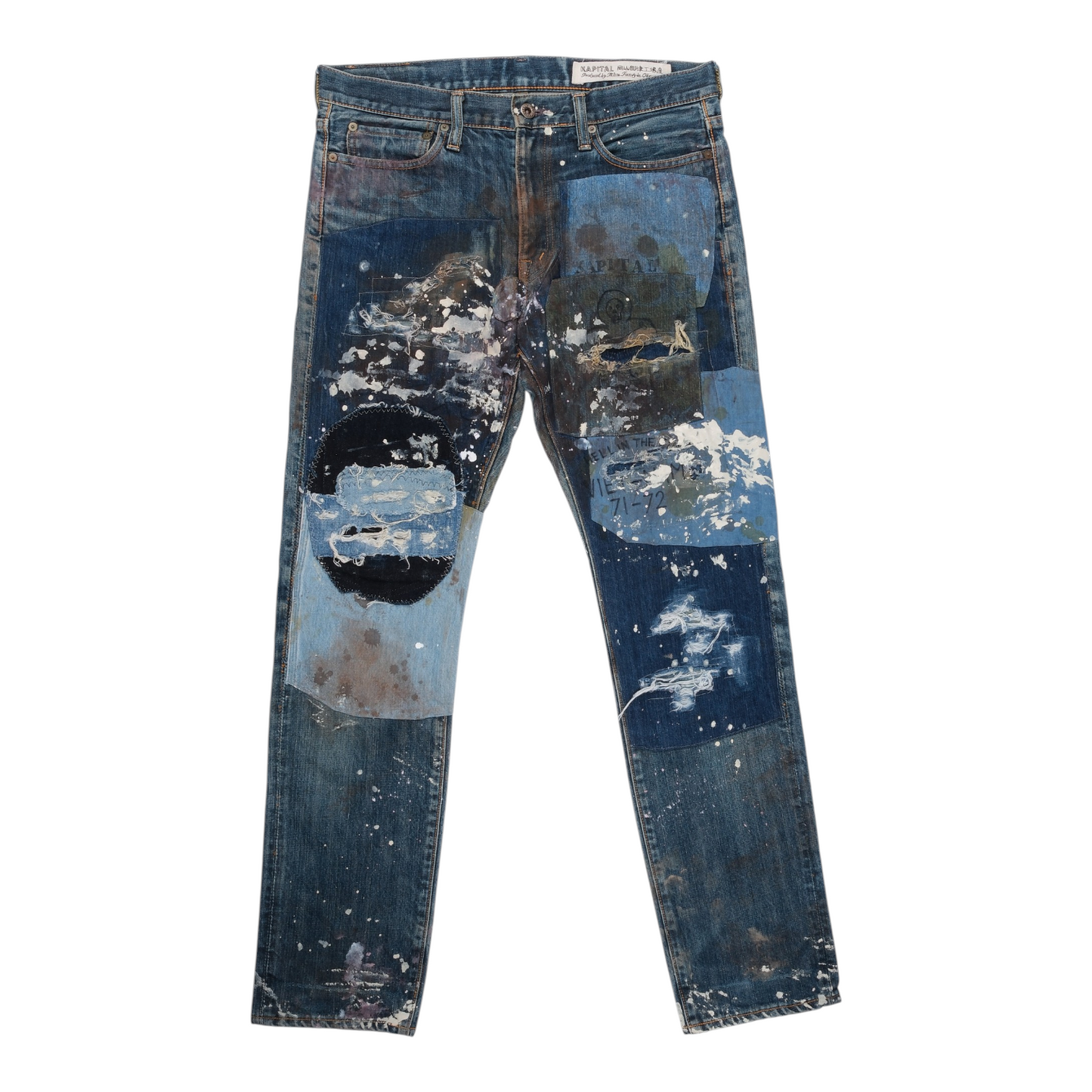 Kapital Made In Okayama Patchwork Painted Denim Jeans