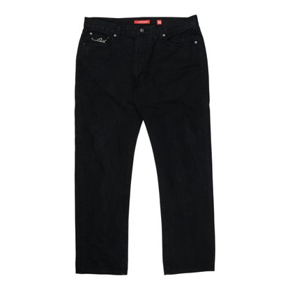 Ed Hardy Dual Skull Embroidered Black Jeans