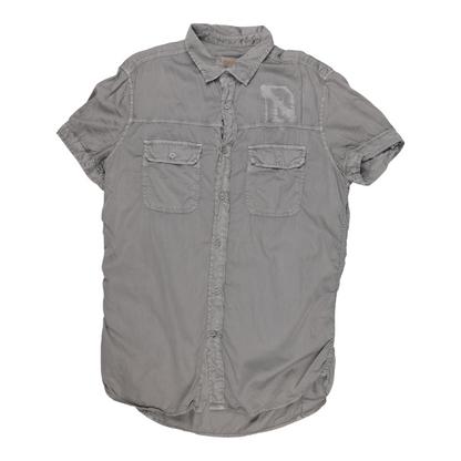 Diesel Grey Short Sleeve Shirt Dress