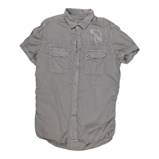 Diesel Grey Short Sleeve Shirt Dress