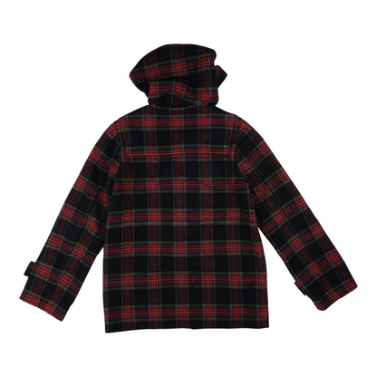 Né-Net Plaid Duffle Coat Red Black