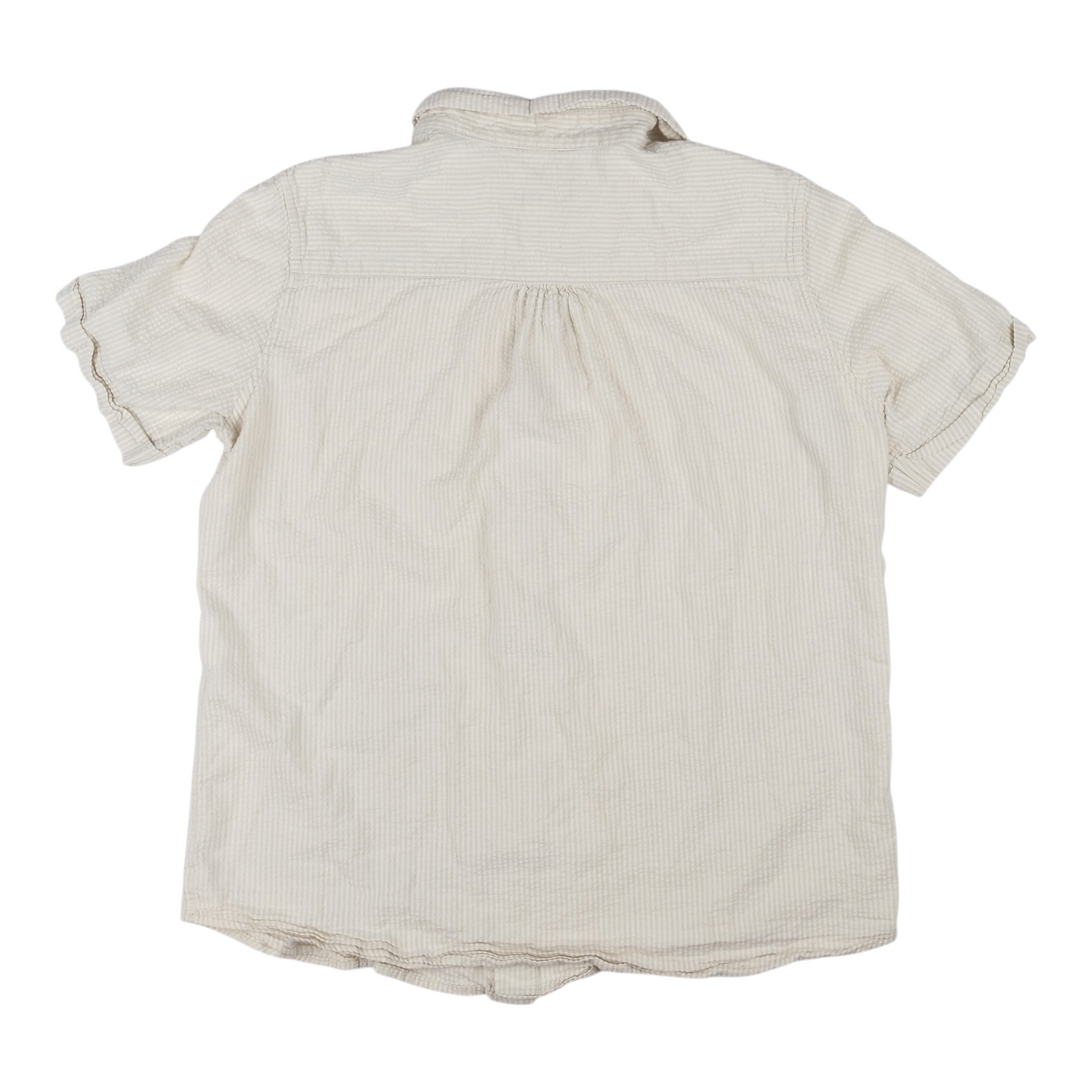 Né-net Crochet Bear Appliqué Striped Shirt