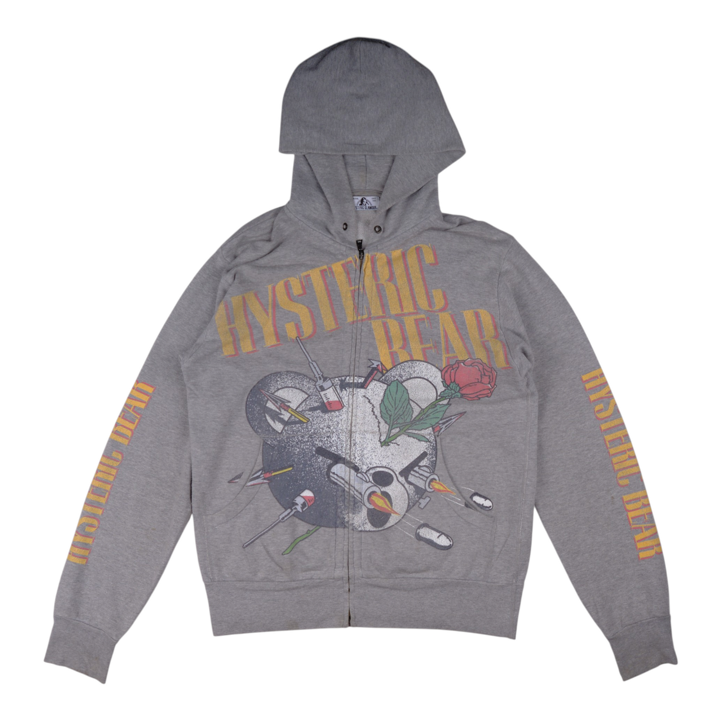 Hysteric Glamour "Hysteric Bear" Graphic Grey Hoodie