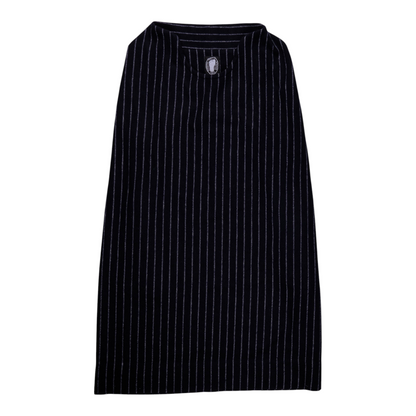 Bernhard Willhelm Keep It Unreal Pinstripe Cape-Back Dress
