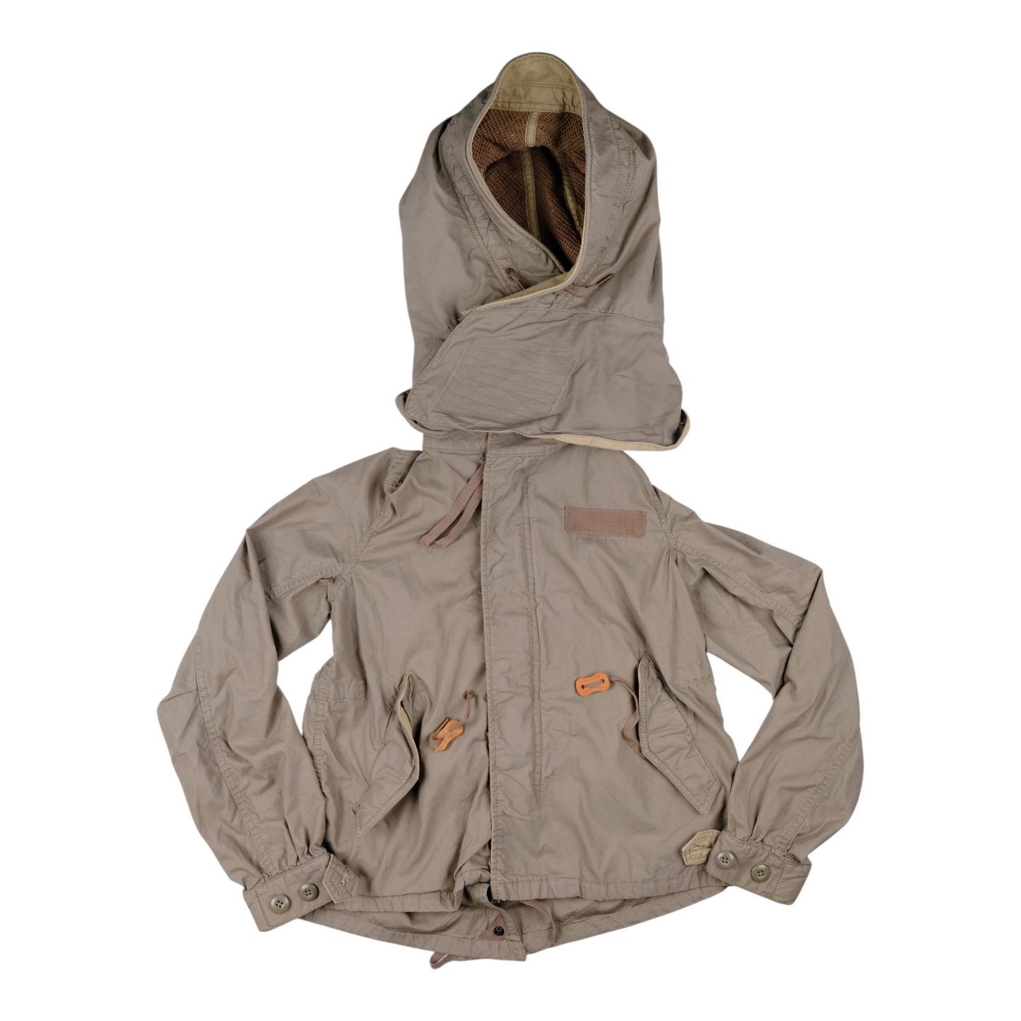 goa Beige Hooded Jacket with Removable Hood