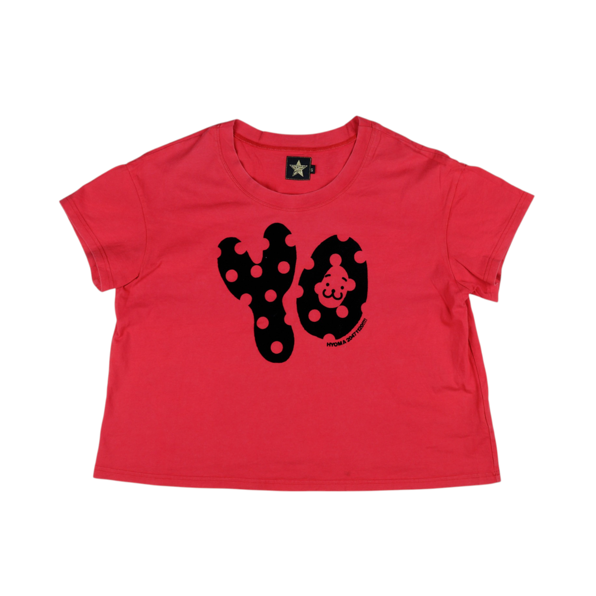 20471120 Hyoma "YO" Polka Dot Cropped Tee