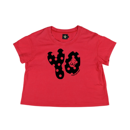 20471120 Hyoma "YO" Polka Dot Cropped Tee